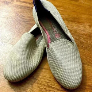 Light Gray Knit Slip-On Flats for Women